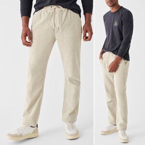 FAHERTY Drawstring Pull On Corduroy PANTS Size XXL Stone Beige Comfy NEW $168